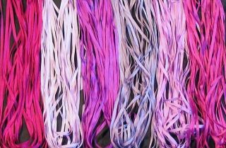 NEW 60M 4MM PURE SILK EMBROIDERY RIBBON PURPLE & VIOLET