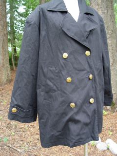 ATLANTIC BEACH Jacket Plus Spy Trench Womens Winter Coat LINED Sz M