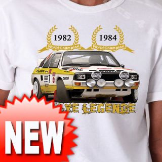 Rally Legende World Champion T Shirt Audi Quatro XS 3XL