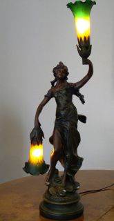 August Moreau style lamp