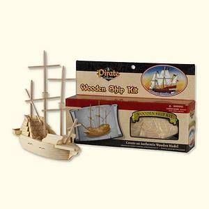 Pirate Collection Authentic Wooden 9 Ship Kit New