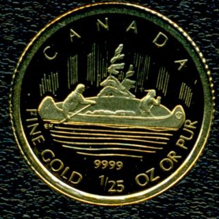 2005 Canada 50 Cent 1/25th oz. Gold Coin   Voyageur Canoe