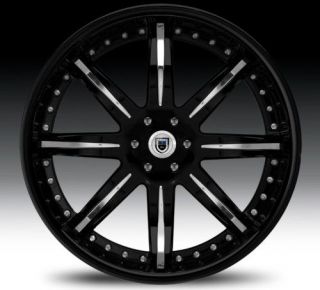 24 Asanti AF161TRUCK Black Chrome Wheels Rims 3 Piece