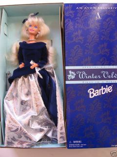 1995 Limited Edition Avon Barbie Doll Winter Velvet NIB