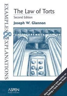 The Law of Torts by Joseph W. Glannon 2000, Paperback, Student Edition 