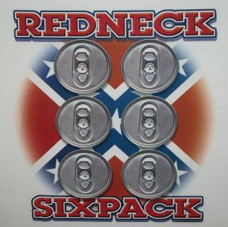 Dixie Tshirt: Redneck Six Pack Rebel Southern Beer Alcohol Moonshine 