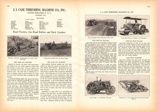 1927 JI Case Threshing Machine Co Racine WI Ad Road Tractors Gas Road 