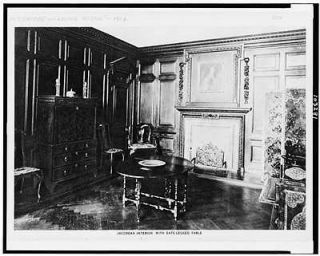   ,gate legged table,furniture,chairs,fireplace,walls,floor,c1914