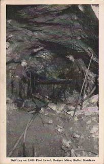ZQ460 Drifting Badger Mine Butte Montana MT 1947