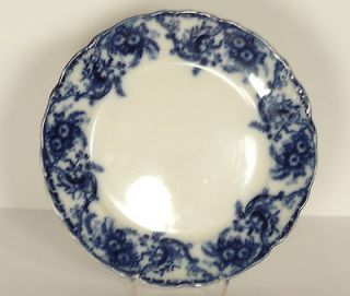 Ayr England (W.E. Corn?) Flow Blue Plate Circa 1891