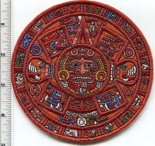 Aztec   Maya Sunstone Calendar   2012 End of the World Patches