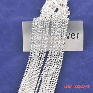   Wholesale 925 Steling Silver Plated Prayer Beads Ball Necklace Chains