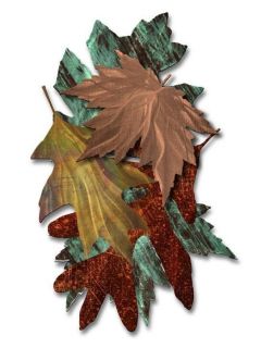 Tree leaf abstract metal wall art, modern home decor, contemporary 