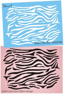 Zebra STENCIL Stripes Design Animal Zoo Safari French Chic Shabby 
