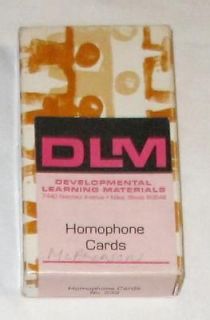 DLM Homophone Cards Developmental Learning Materials