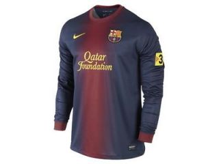 NIKE CLUB BARCELONA LONG SLEEVE HOME AUTHENTIC SOCCER JERSEY 2012/13 