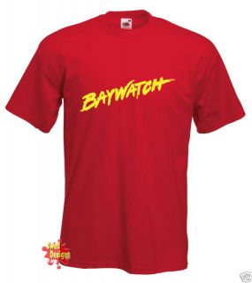BAYWATCH hasselhoff cult tv movie retro cool T shirt