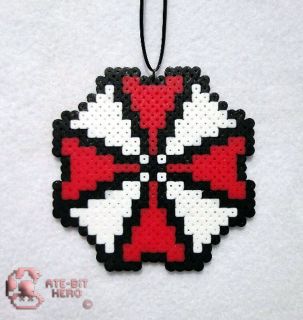 Resident Evil Umbrella Necklace Bead Sprite Perler Art
