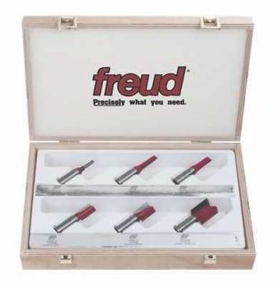 Freud 91 102 Six Piece Straight Router Bit Set (1/2 S