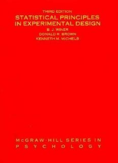  Principles in Experimental Design by Donald R. Brown, Benjamin 