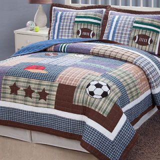   Kid Sport Soccer Quilt Bedroom Bedding Set For Twin Full Queen Size