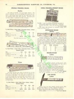 1917 Stanley Victor Lufkin Folding Rule Catalog Ad