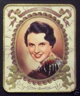 Irene Bentley 1934 Film Star Series 1 Garbaty Embossed Cigarette Card 