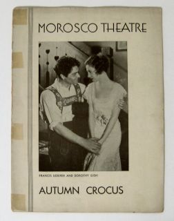 VINTAGE PLAYBILL MOROSCO THEATRE AUTUMN CROCUS 1933