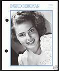 Ingrid Bergman Personal Biography Film Actor Book NEW