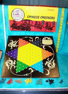 Vintage RARE Built Rite Chinese Checkers Hard to Find Set NICE