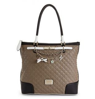 NEW GUESS Amour Tote Handbag, Taupe Multi, VG345524, NWT