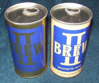 Brew II Beer~Second To None~Horlacher Brewing~Pennsylvania~2 Beer Cans 