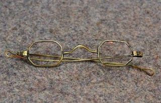 antique 19th c eyeglasses Ben Franklin square Civil War Era 
