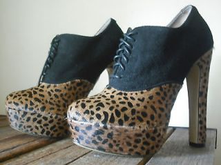 Tony Bianco Rene Cheetah Leopard Print Pony Skin Suede High Heel 