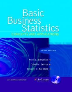  Business Statistics Concepts and Applications by Mark L. Berenson 