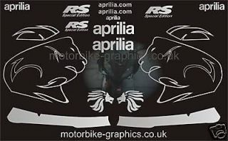 aprilia rsv4 race team fairing silhouette decals stickers