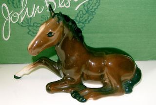 BESWICK HORSE FOAL (LYING) MODEL No. 915 BROWN GLOSS VGC