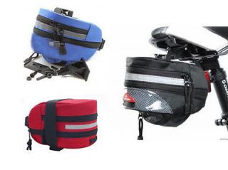 NEW Cycling Bicycle Bike Outdoor Saddle Pouch Seat Bag Black Blue Red