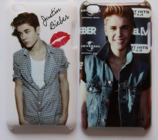 2PCS NEW Justin Bieber Hard Back Cover Case for iPod Touch 4th 4G 4 