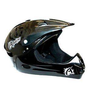 Apex Full Face BMX MTB Bike Youth Helmet 54 58 Black