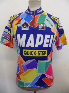  SANTINI COLNAGO MAPEI QUICK STEP BLUE PATTERN CYCLING JERSEY M LL113