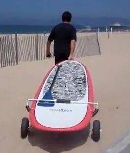   SUP Stand Up Paddleboard Carrier Trailer   Attach in 3 seconds Sticky