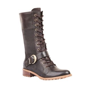 Womens Timberland Earthkeepers Bethel Buckle Mid Lace Zip Boot Dark 