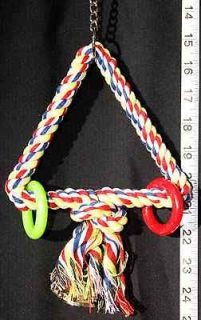   US SHIPPING TRIANGLE ROPE SWING   SMALL   Parrot Toys by A Bird Toy