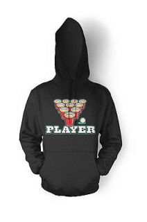 Beer Pong Player Drinking Game Drunk Frat Party Pullover Drinking Mens 