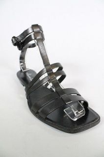 NEW KENNETH COLE Black Leather Open Toe Ankle Strap Gladiator Sandals 