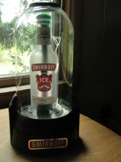 Smirnoff ICE bottle encased in glass dome, lamp, static,lightni​ng 