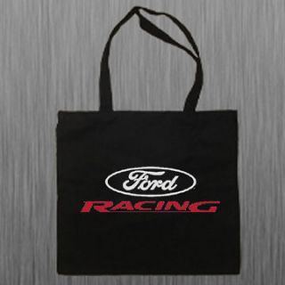 Ford Racing Logo Black Shoulder Canvas Book Tote Bag