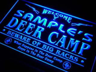 Deer Camp Big Racks Bar Beer Neon Sign tu1091tu1120