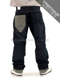 Rocawear Herringbone Blackstar Jeans Hip Hop Baggy Jayz Roca Wear # 